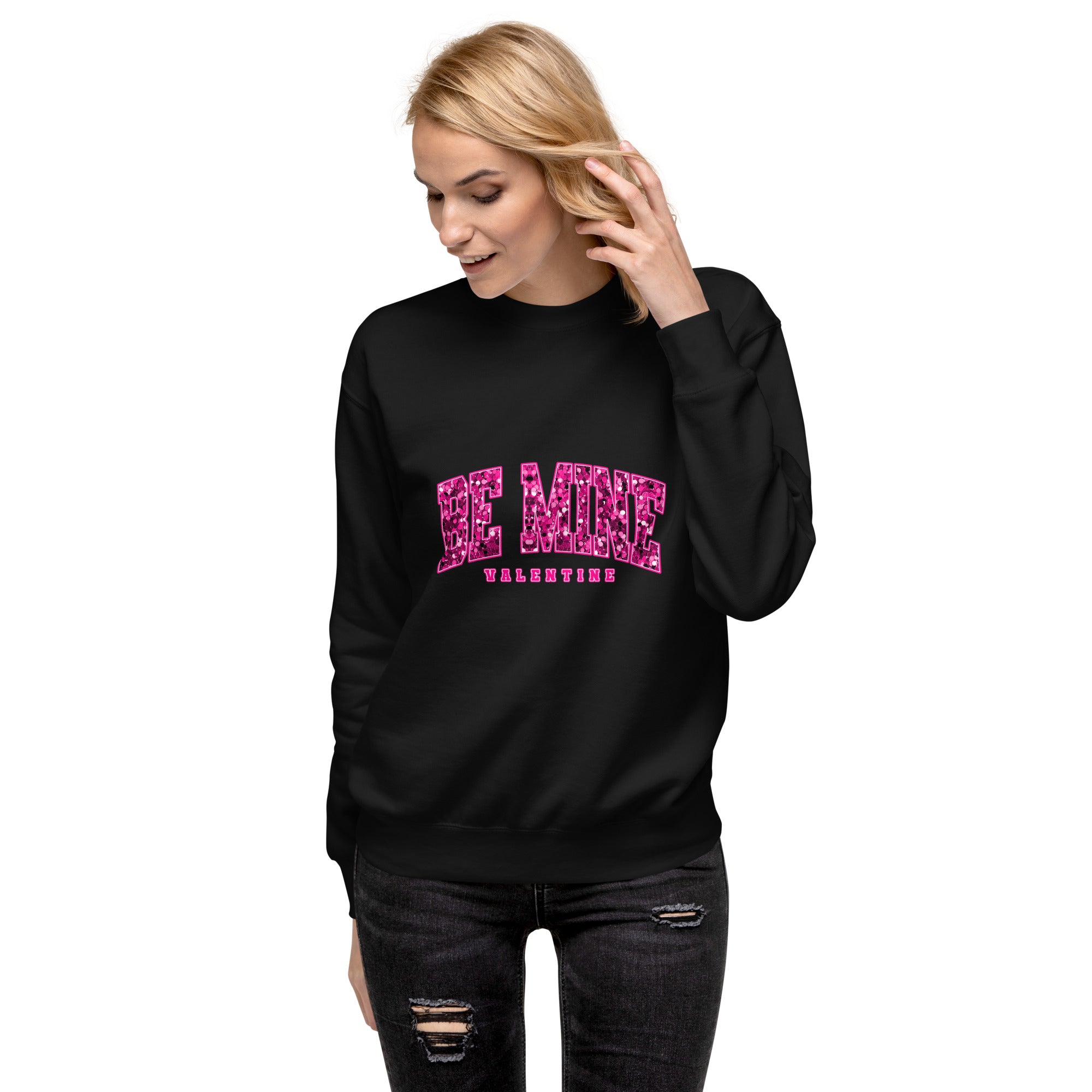Be Mine Valentine "Faux" Sequin Sweatshirt